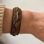 Armband paarden haar leer luxe plus.