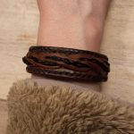 Armband van leer met paardenhaar