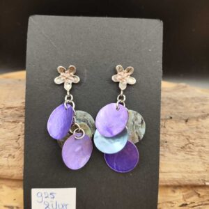 Oorbellen met shells, echt zilver