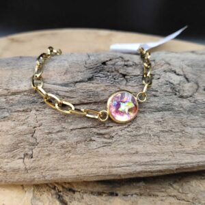 RVS vergulde schakelarmband