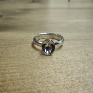 Ring ovaal met ronde achterkant