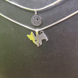 RVS ketting met hanger voor hondenliefhebbers