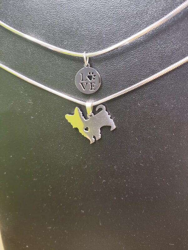 RVS ketting met hanger voor hondenliefhebbers